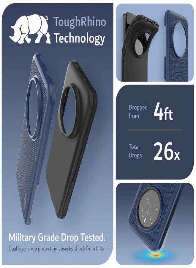 توديا جراب TUDIA DualShield Grip مصمم خصيصًا لهاتف Honor Magic 7 Pro 5G (2025)، [MergeGrip] جراب هاتف متين وخفيف الوزن ذو طبقتين مقاوم للصدمات، من الدرجة العسكرية (أزرق نيلي، أساسي) - Image 2